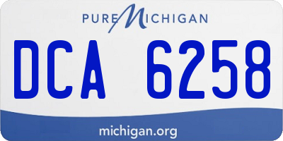 MI license plate DCA6258