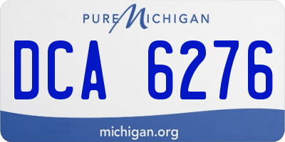 MI license plate DCA6276