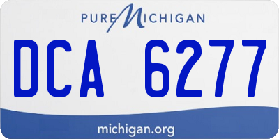 MI license plate DCA6277