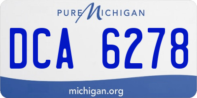MI license plate DCA6278