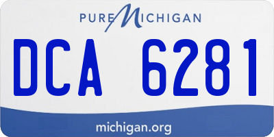 MI license plate DCA6281