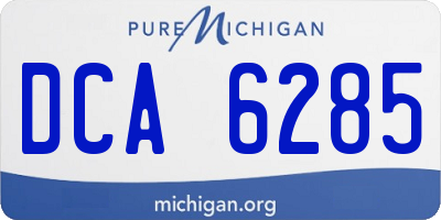 MI license plate DCA6285