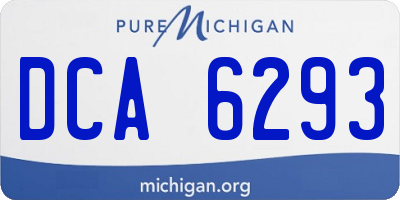 MI license plate DCA6293