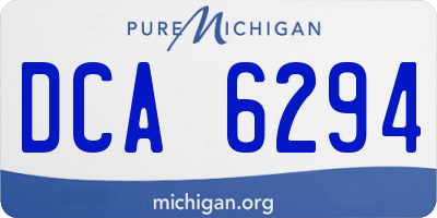 MI license plate DCA6294