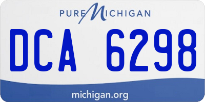 MI license plate DCA6298