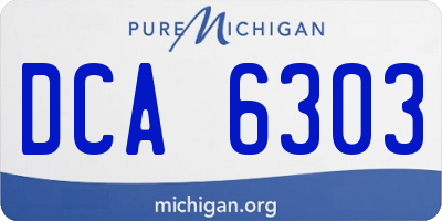 MI license plate DCA6303