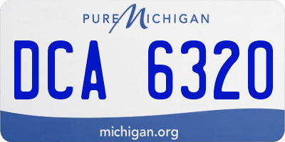 MI license plate DCA6320