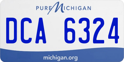 MI license plate DCA6324