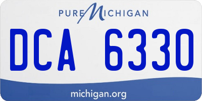 MI license plate DCA6330