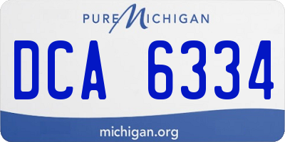 MI license plate DCA6334