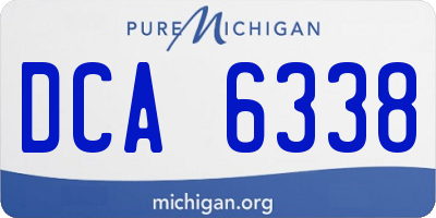 MI license plate DCA6338
