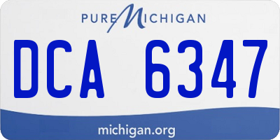 MI license plate DCA6347