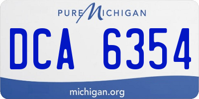 MI license plate DCA6354
