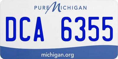 MI license plate DCA6355