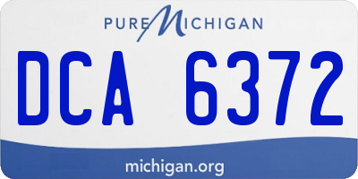 MI license plate DCA6372