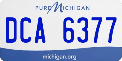 MI license plate DCA6377