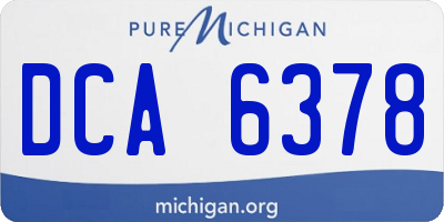 MI license plate DCA6378