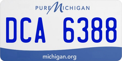 MI license plate DCA6388