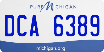 MI license plate DCA6389