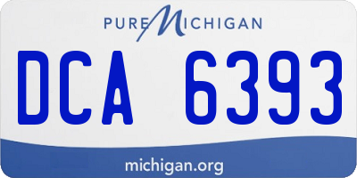 MI license plate DCA6393