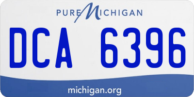 MI license plate DCA6396