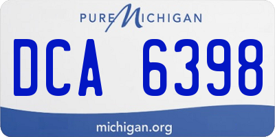 MI license plate DCA6398