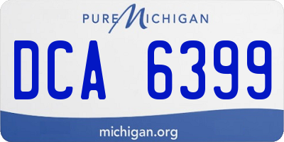 MI license plate DCA6399