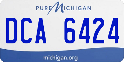 MI license plate DCA6424
