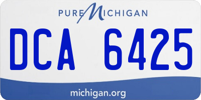 MI license plate DCA6425