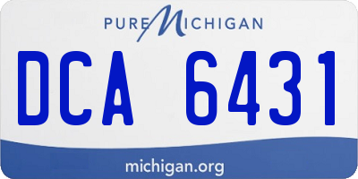 MI license plate DCA6431