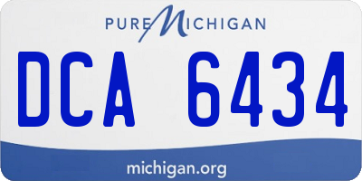MI license plate DCA6434