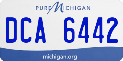 MI license plate DCA6442