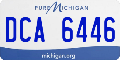 MI license plate DCA6446