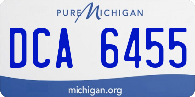 MI license plate DCA6455