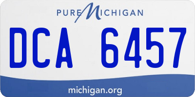 MI license plate DCA6457