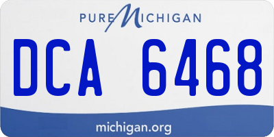 MI license plate DCA6468