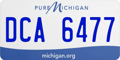 MI license plate DCA6477