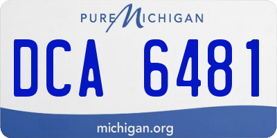MI license plate DCA6481