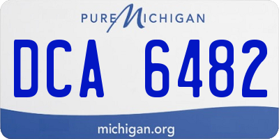 MI license plate DCA6482