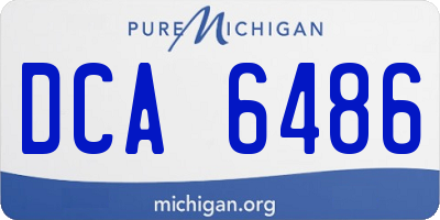 MI license plate DCA6486