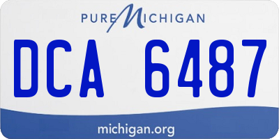 MI license plate DCA6487