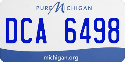 MI license plate DCA6498