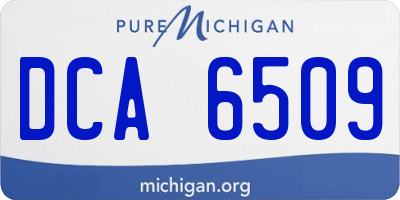 MI license plate DCA6509