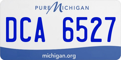 MI license plate DCA6527