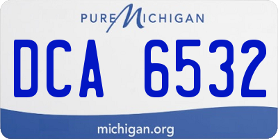 MI license plate DCA6532