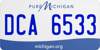 MI license plate DCA6533