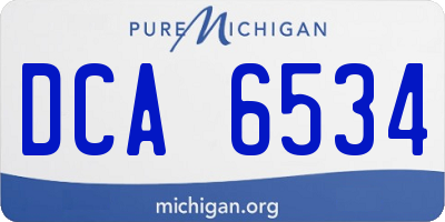 MI license plate DCA6534