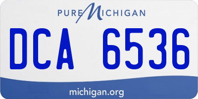 MI license plate DCA6536
