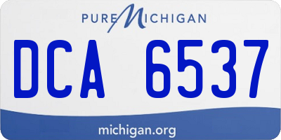 MI license plate DCA6537