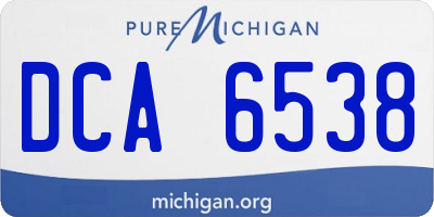 MI license plate DCA6538